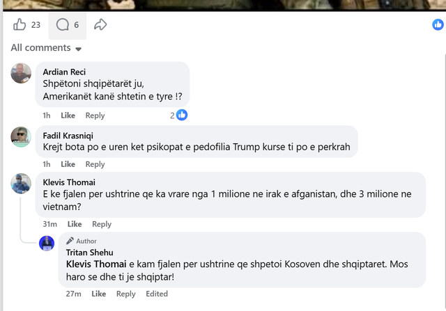“Shpëtoni shqiptarët ju, amerikanët kanë shtetin e