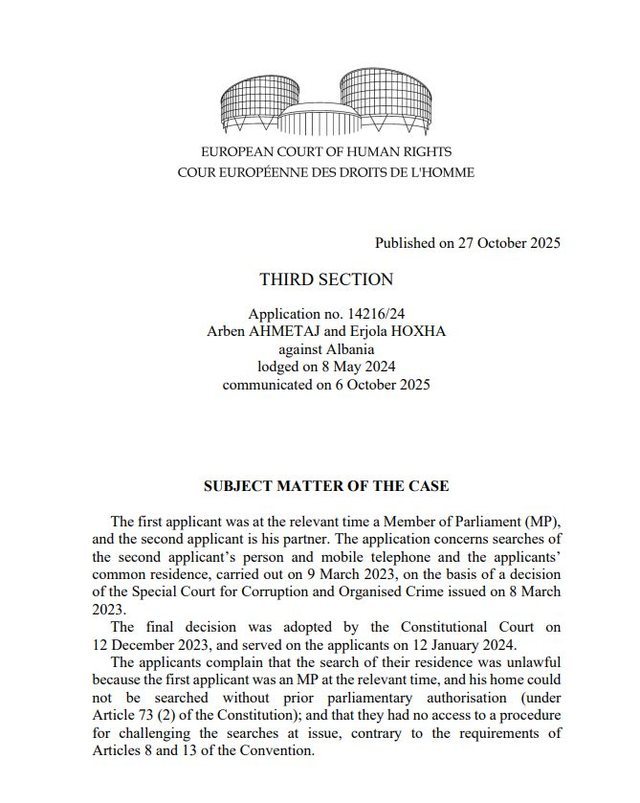 Ahmetaj padit shtetin shqiptar në Strasburg: Kontrollet në banesa