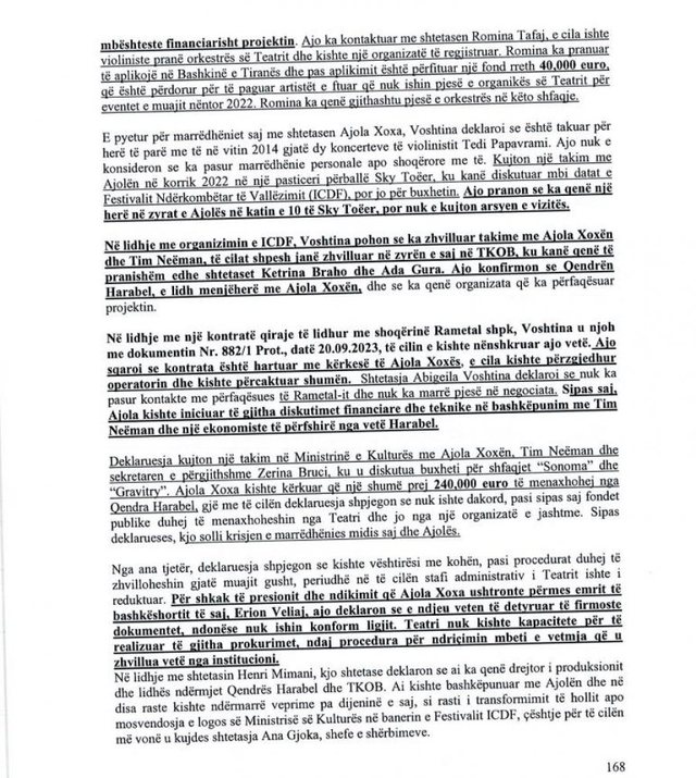 Ish-Drejtoresha e Teatrit të Operas pranon firmosjen e kontratës
