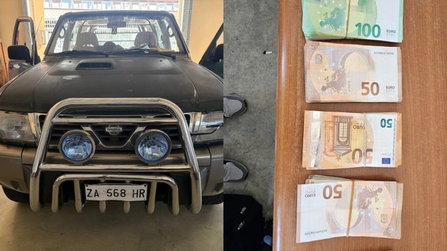 U zbuluan n&euml; makin&euml;n e nj&euml; shtetasi italian, Dogana sekuestron 25