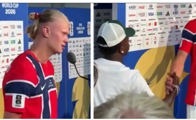 Vinicius i ndërpret intervistën Haalandit, reagimi i norvegjezit