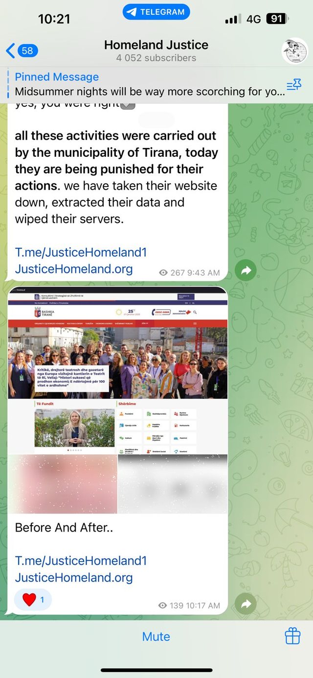 FOTOT/ Goditja kibernetike: Hakerat sulmojnë webin e Bashkise së