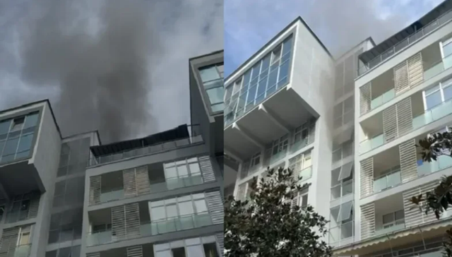 VIDEO/ Nisi nga një zyrë: Përfshihet nga flakët një