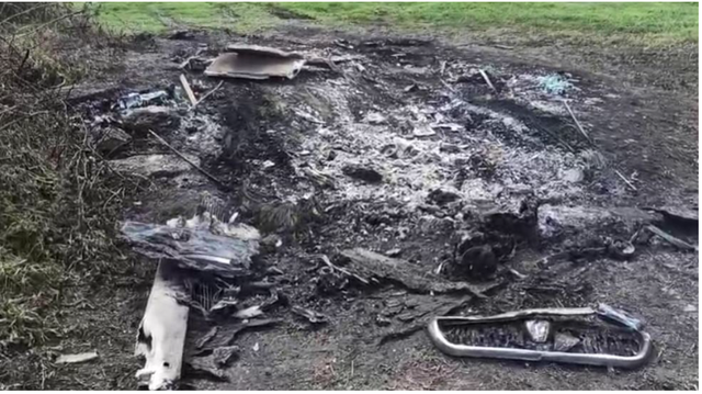 FOTOT/ Gjendet i djegur një automjet në Fushë Gjormë: