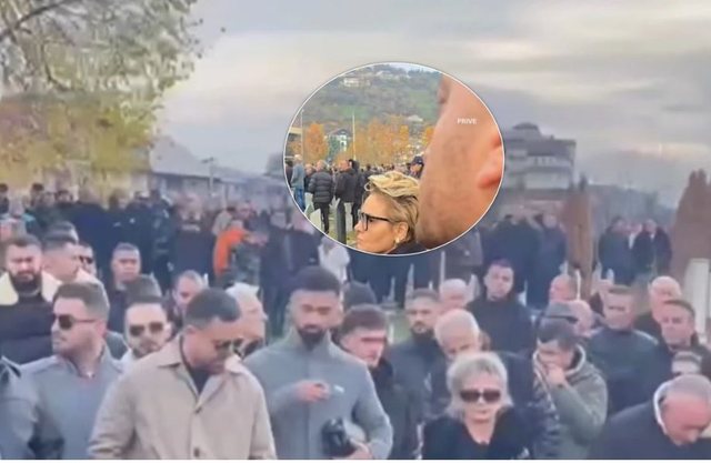 Monika Kryemadhi shfaqet në ceremoninë mortore të Shpat Kasapit - AKTUALITET