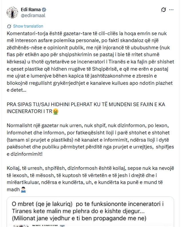 Klodiana Lala reagon pas deklaratës së Ramës: Të doli gjumi