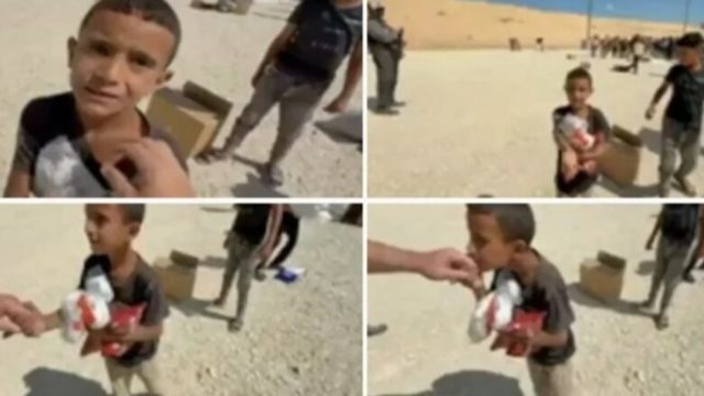 Djaloshi palestinez eci 12 km për të marrë ndihma dhe puthi