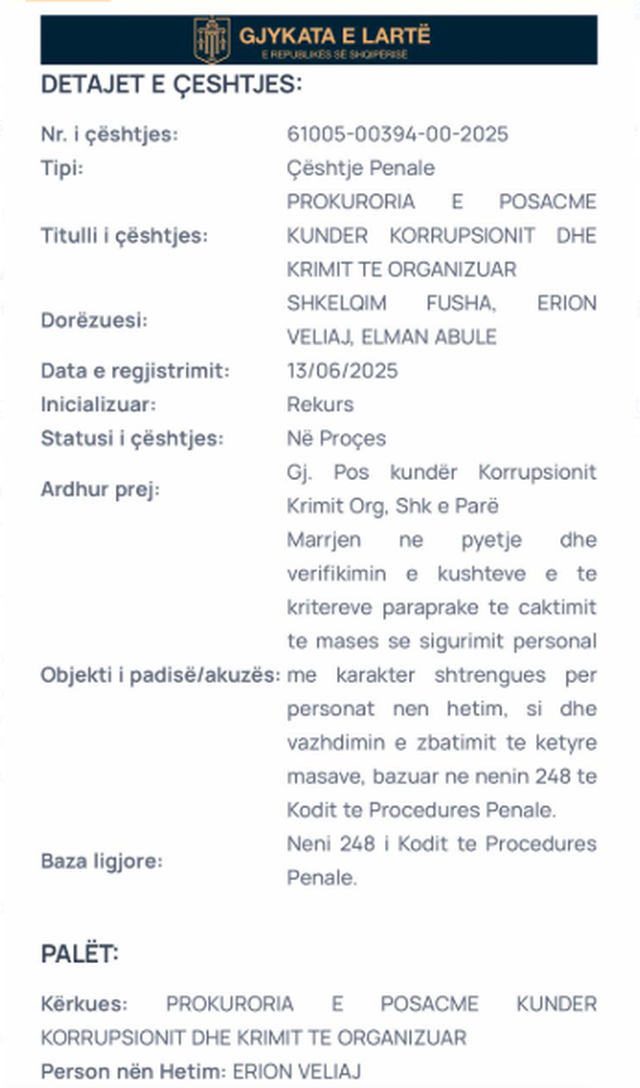 Nga qelia/ Veliaj kërkon lirinë: Caktohet data kur do të